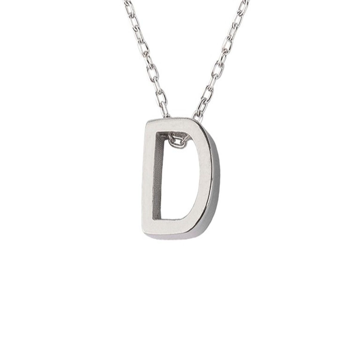 JB JOYAS BARON - Collar de Plata Esterlina 925 Letra D