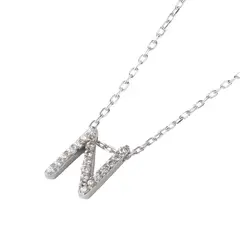 JB JOYAS BARON - Collar de Plata Esterlina 925 Letra N Circon