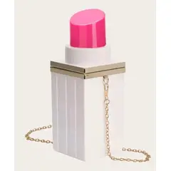 GENERICO - Bolso con forma de pintalabios rosa