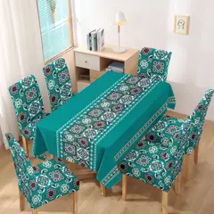 GENERICO - Juego de mantel impermeable + 6 fundas para sillas