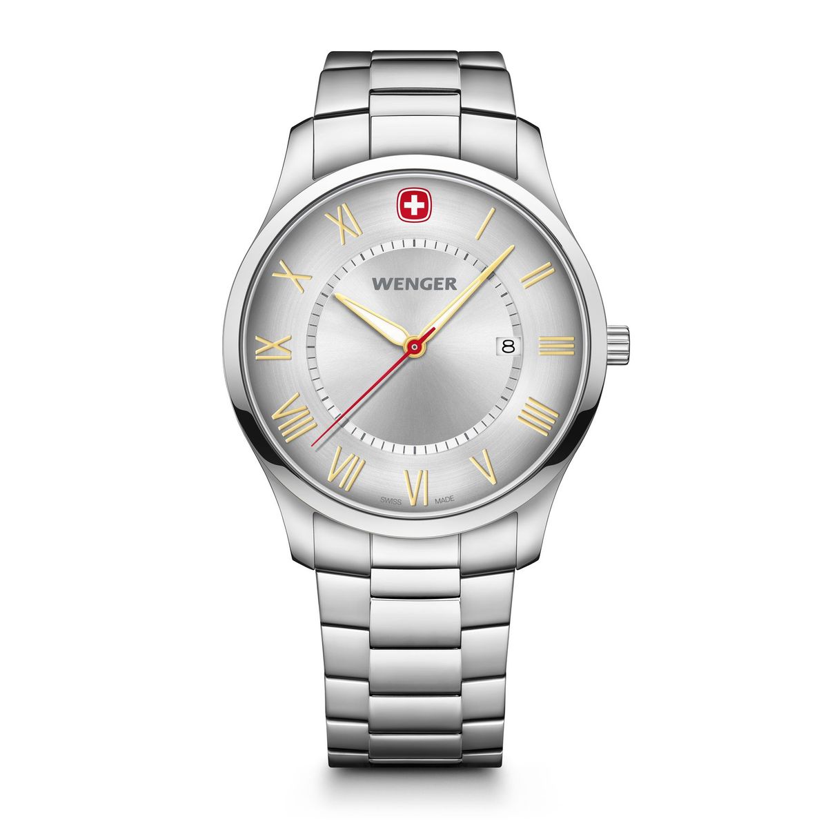 WENGER - Reloj City Classic correa de acero plateado Wenger