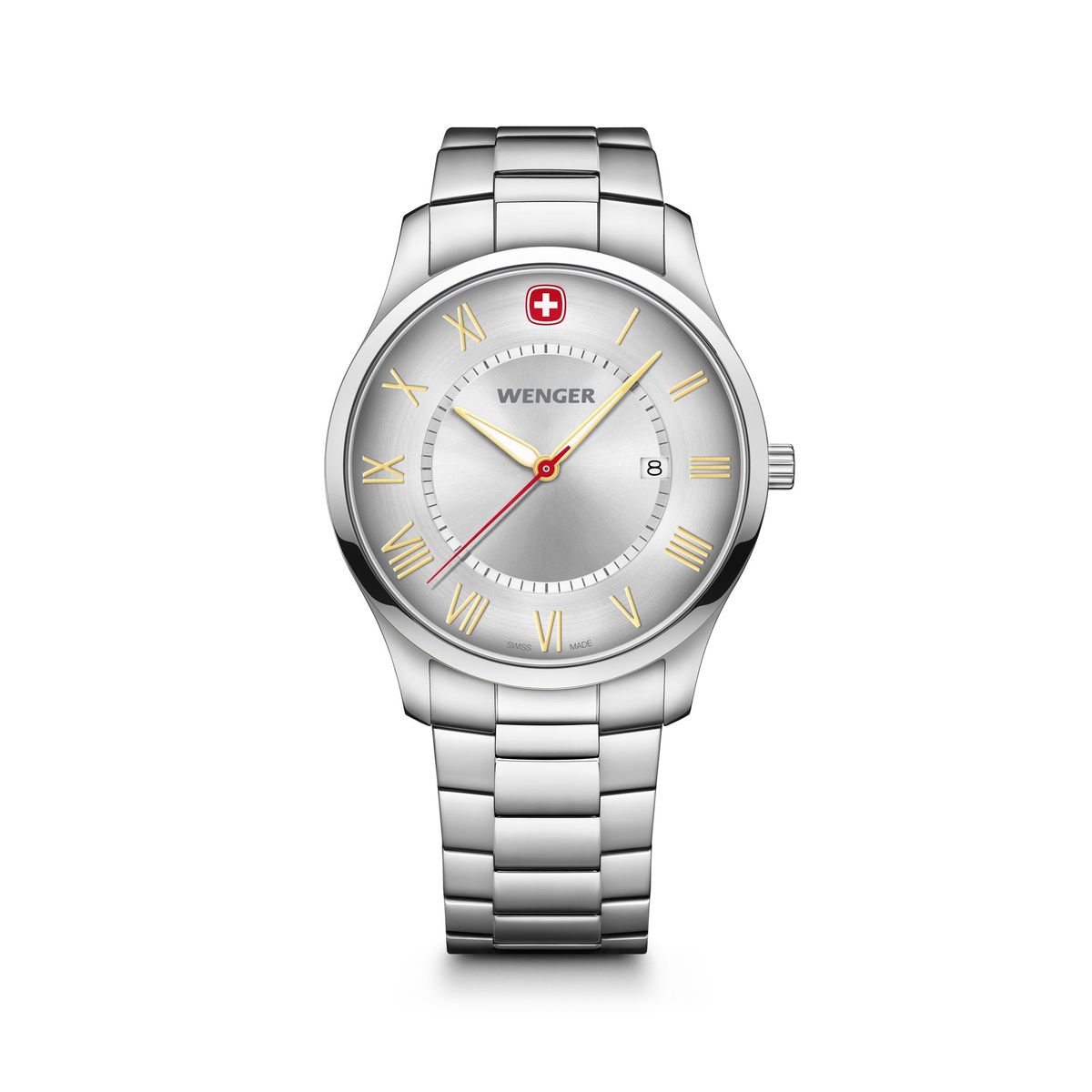 WENGER - Reloj City Classic correa de acero plateado Wenger