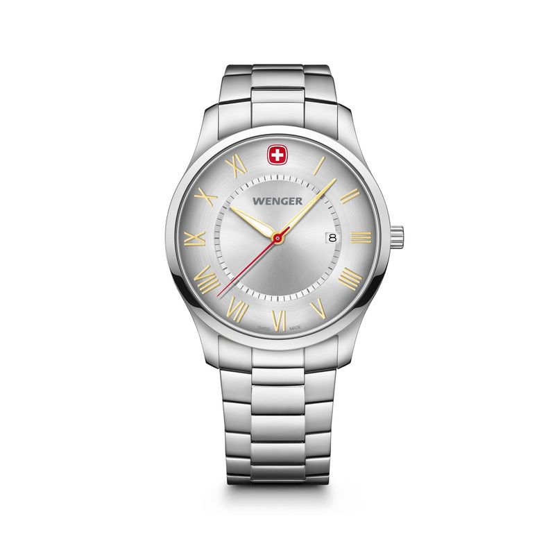WENGER - Reloj City Classic correa de acero plateado Wenger