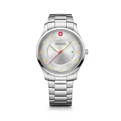 WENGER - Reloj City Classic correa de acero plateado