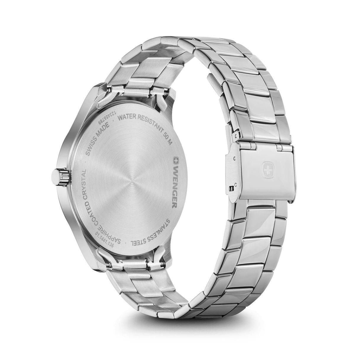 WENGER - Reloj City Classic correa de acero plateado Wenger