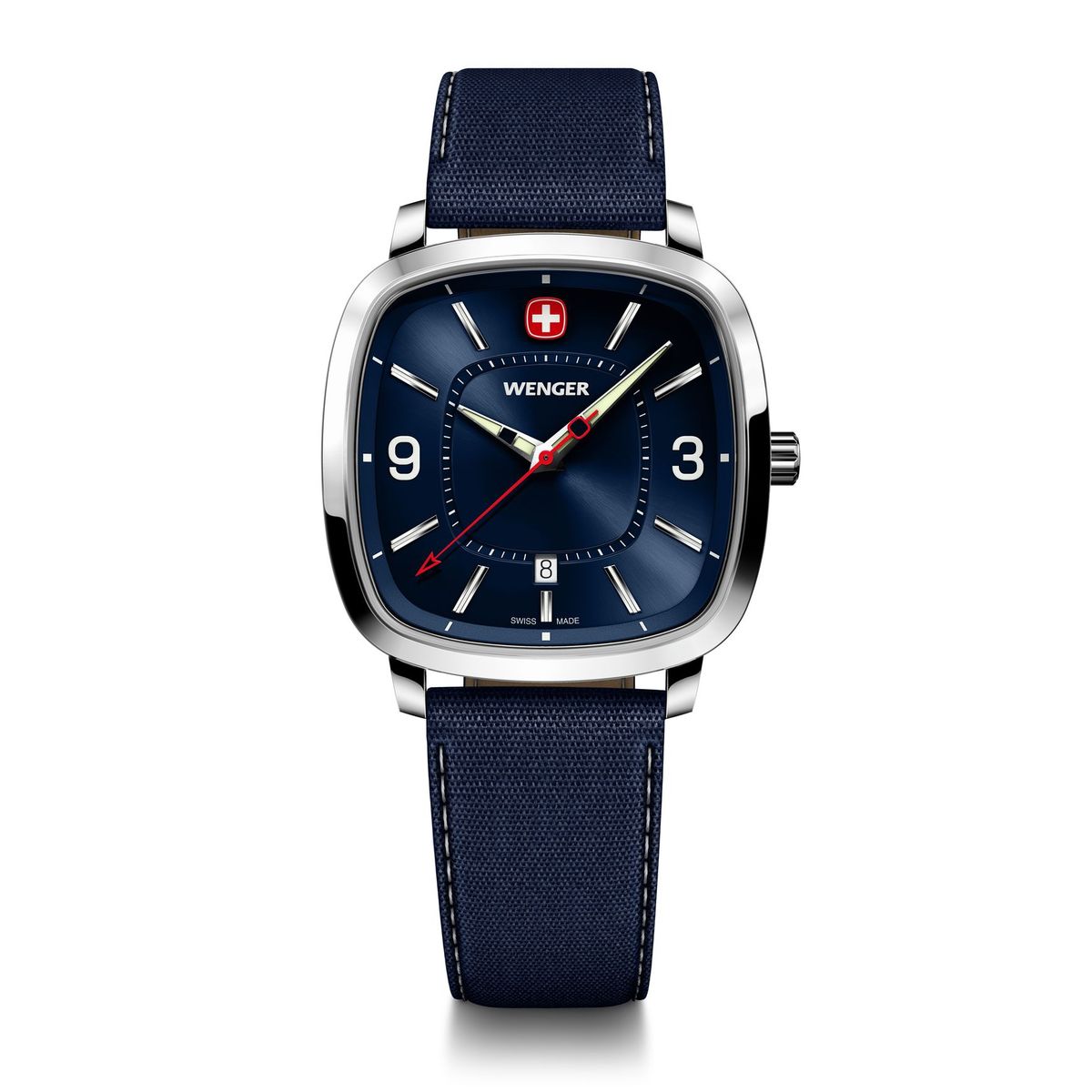 WENGER - Reloj Vintage Sport textil dial azul Wenger