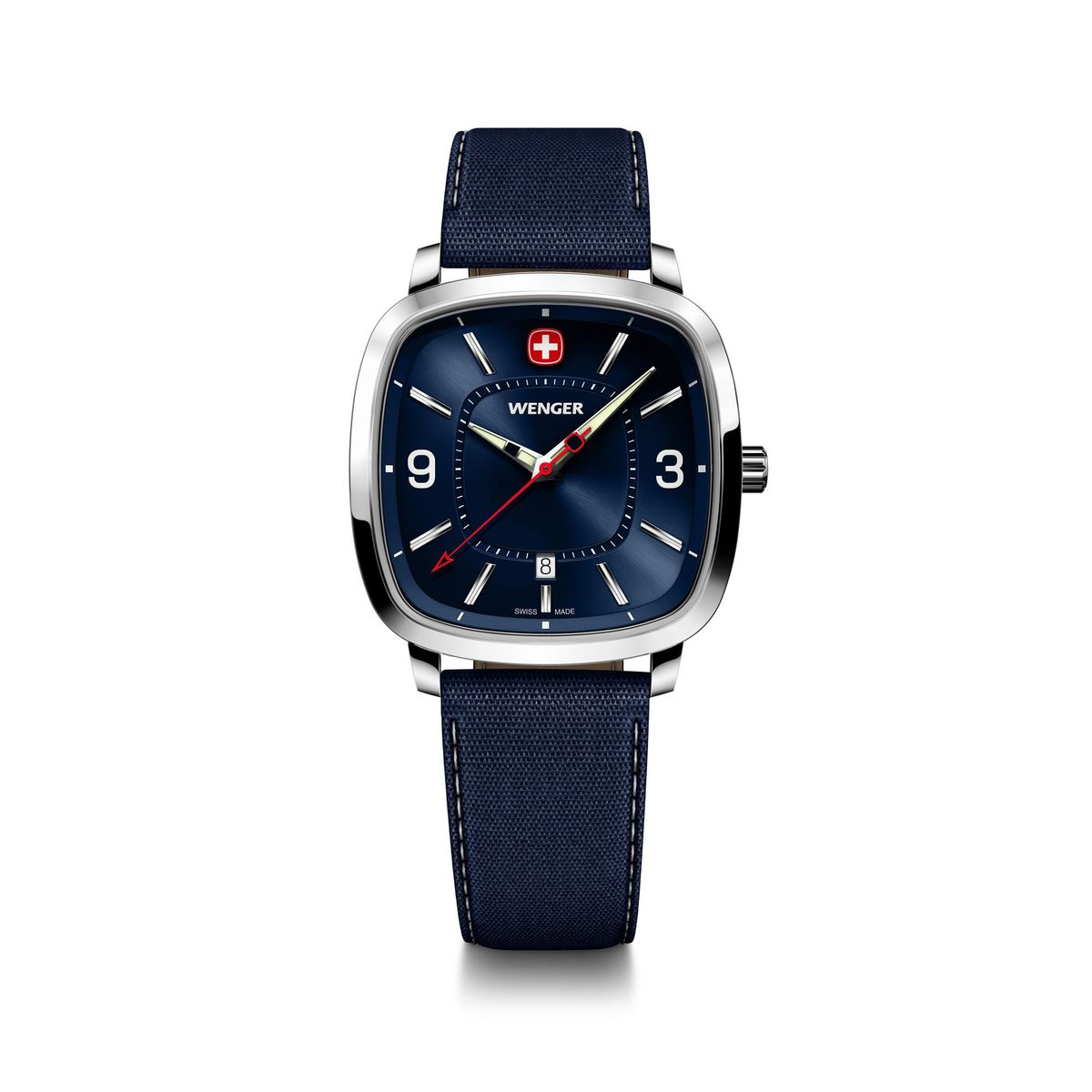 WENGER - Reloj Vintage Sport textil dial azul Wenger