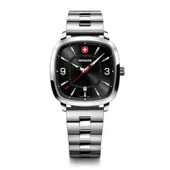 WENGER - Reloj Vintage Sport acero dial negro