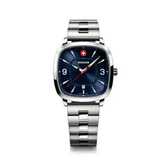 WENGER - Reloj Vintage Sport acero dial azul