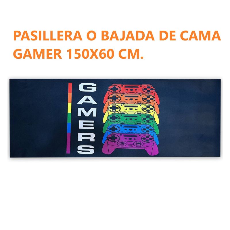 SMARTY - Alfombra Gamer Lisa Pasillera Juvenil Infantil Spectrum Gamer 150x60 CM.