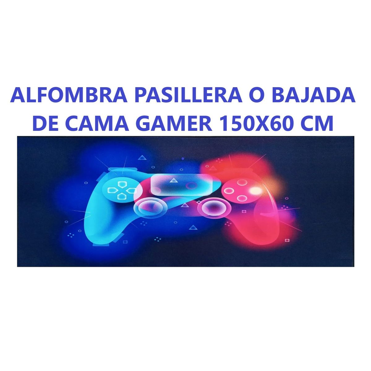 SMARTY - Alfombra Gamer Lisa Pasillera Juvenil Infantil Illuminate Control 150x60 CM.