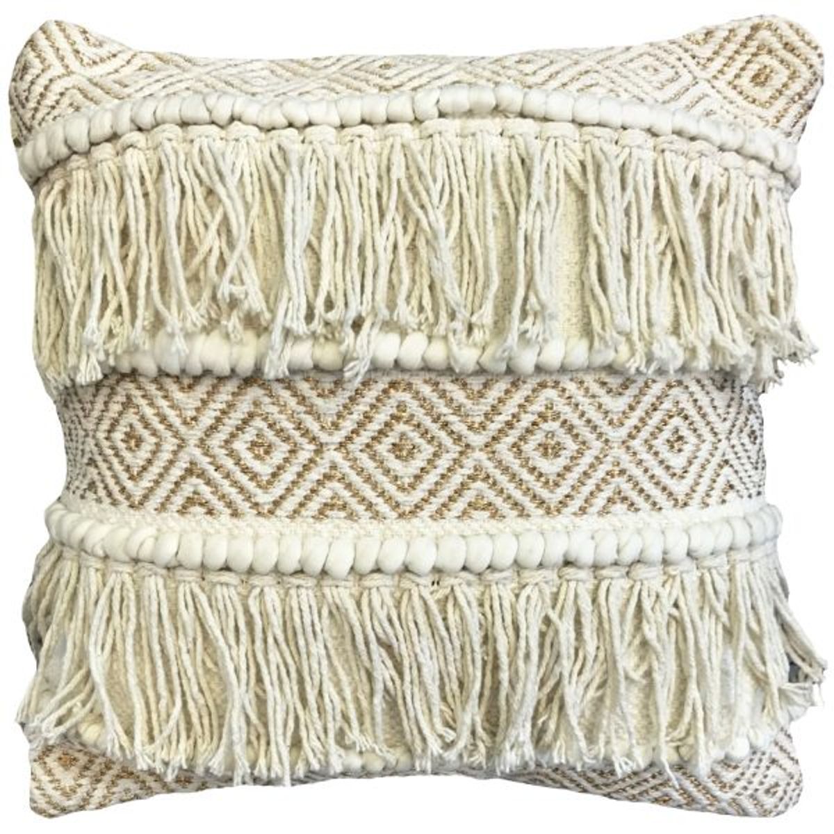 GENERICO - Cojín Boho Bordados Dorados