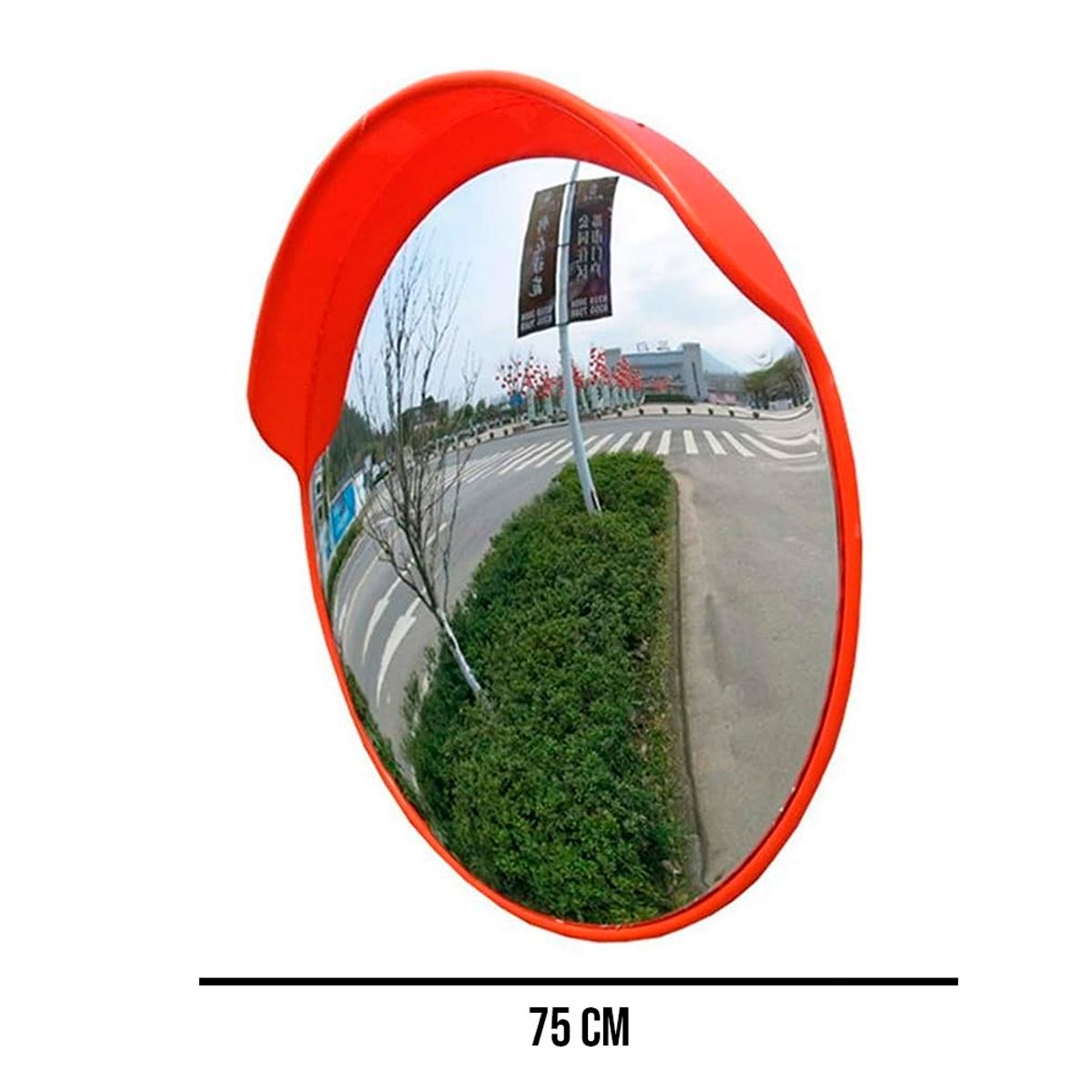 GENERICO - Espejo Panorámico Convexo Interior / Exterior 75 Cm