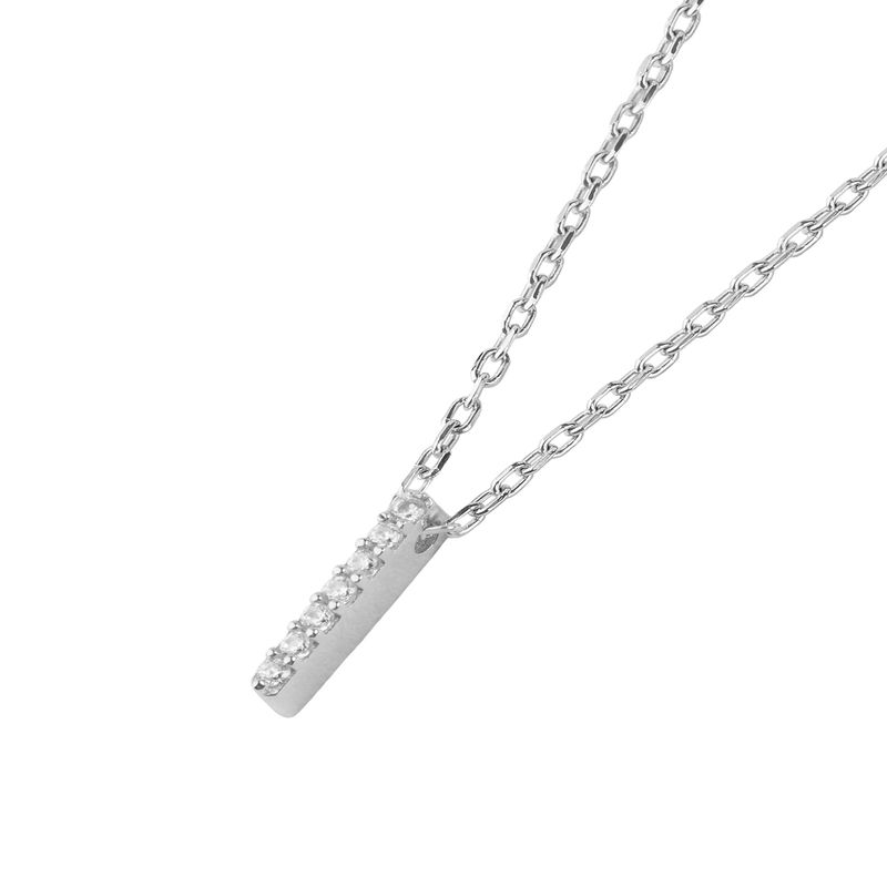 JB JOYAS BARON - Collar de Plata Esterlina 925 Letra I Circon