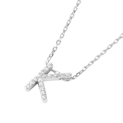 JB JOYAS BARON - Collar de Plata Esterlina 925 Letra K Circon