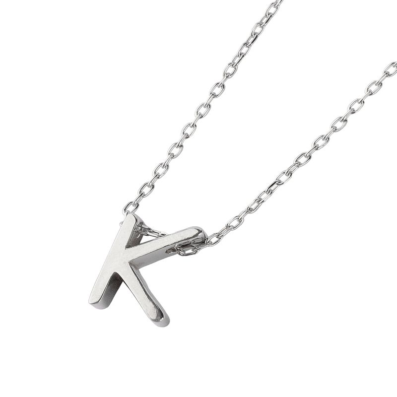 JB JOYAS BARON - Collar de Plata Esterlina 925 Letra K