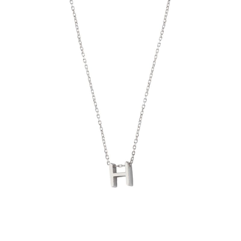 JB JOYAS BARON - Collar de Plata Esterlina 925 Letra H