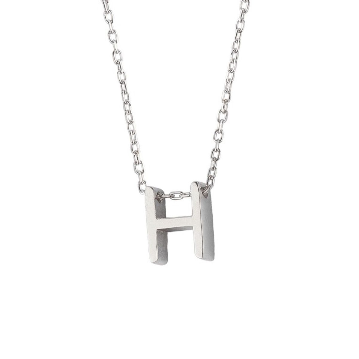 JB JOYAS BARON - Collar de Plata Esterlina 925 Letra H