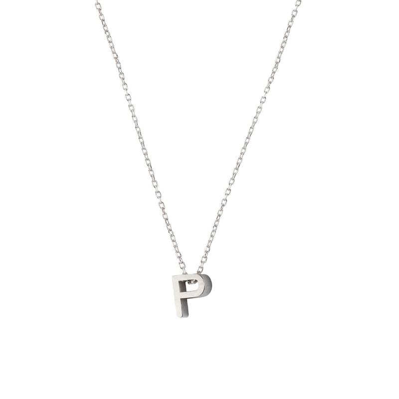 JB JOYAS BARON - Collar de Plata Esterlina 925 Letra P