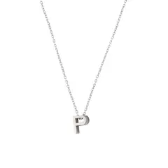 JB JOYAS BARON - Collar de Plata Esterlina 925 Letra P