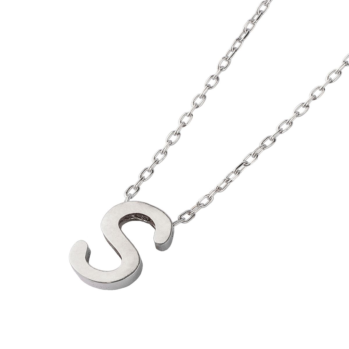 JB JOYAS BARON - Collar de Plata Esterlina 925 Letra S