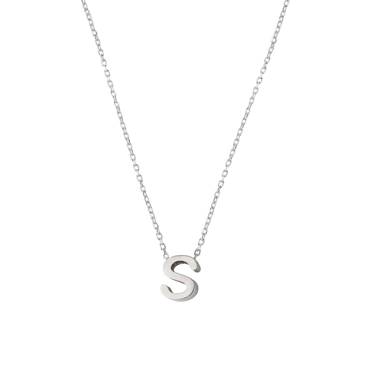 JB JOYAS BARON - Collar de Plata Esterlina 925 Letra S