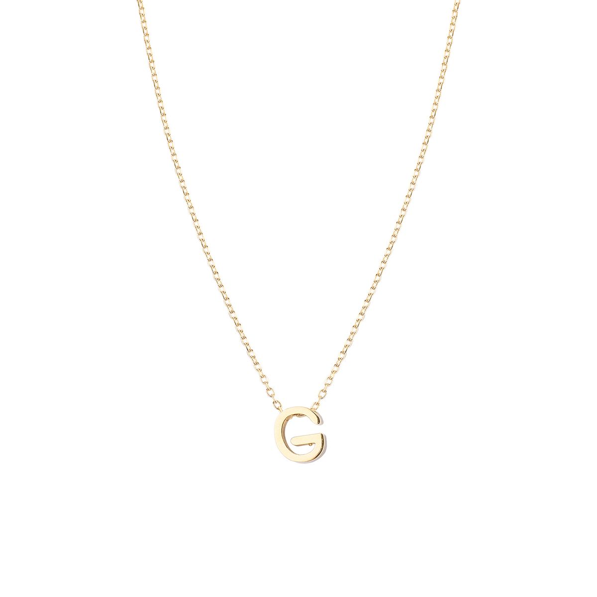 JB JOYAS BARON - Collar de Plata Esterlina 925 Letra G Revestido en Oro 18kt