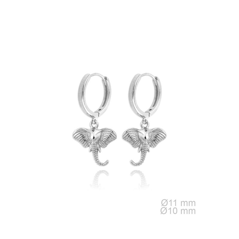 MASSE GIOIELLI - Aros Elefante Masse Plata Italiana bañada en Rodio