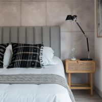 RESPALDO TUBULAR - 1.5 PLAZAS - FELPA GRIS CLARO