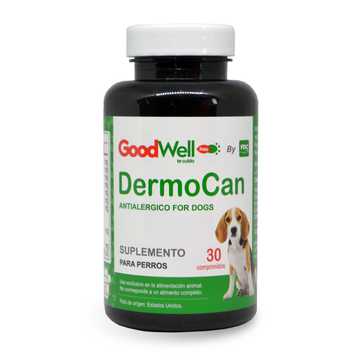GOODWELL - ANTIALERGICO PERROS - DERMOCAN ANTIALERGICO x 30 COMPRIMIDOS