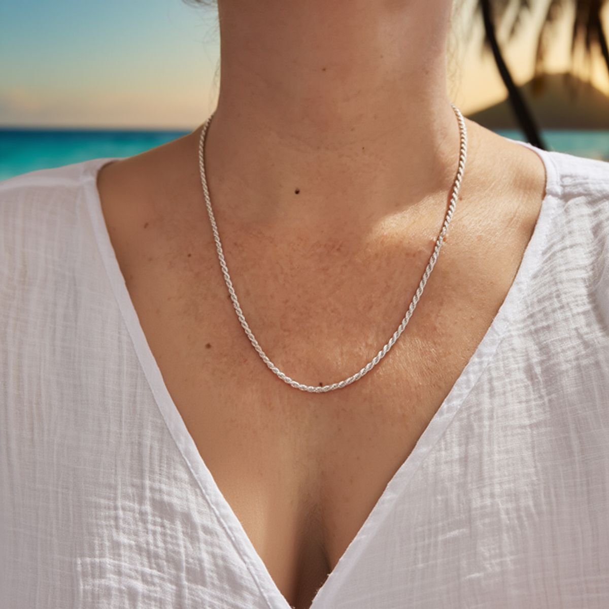 JOYAS MYTOKE - Cadena Turbillon 60cm Plata 925 Hombre Mujer Unisex