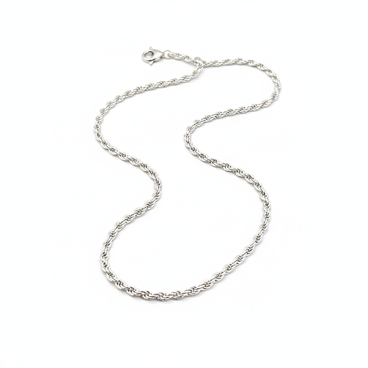 JOYAS MYTOKE - Cadena Turbillon 60cm Plata 925 Hombre Mujer Unisex