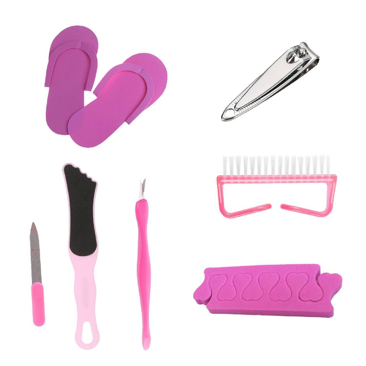 GENERICO - Set pedicura profesional zapatillas desechables corta uñas
