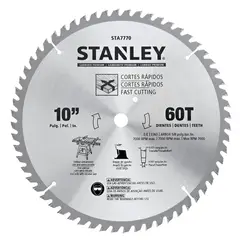 STANLEY - Disco Sierra 10" 60 dientes 5/8" STA7770