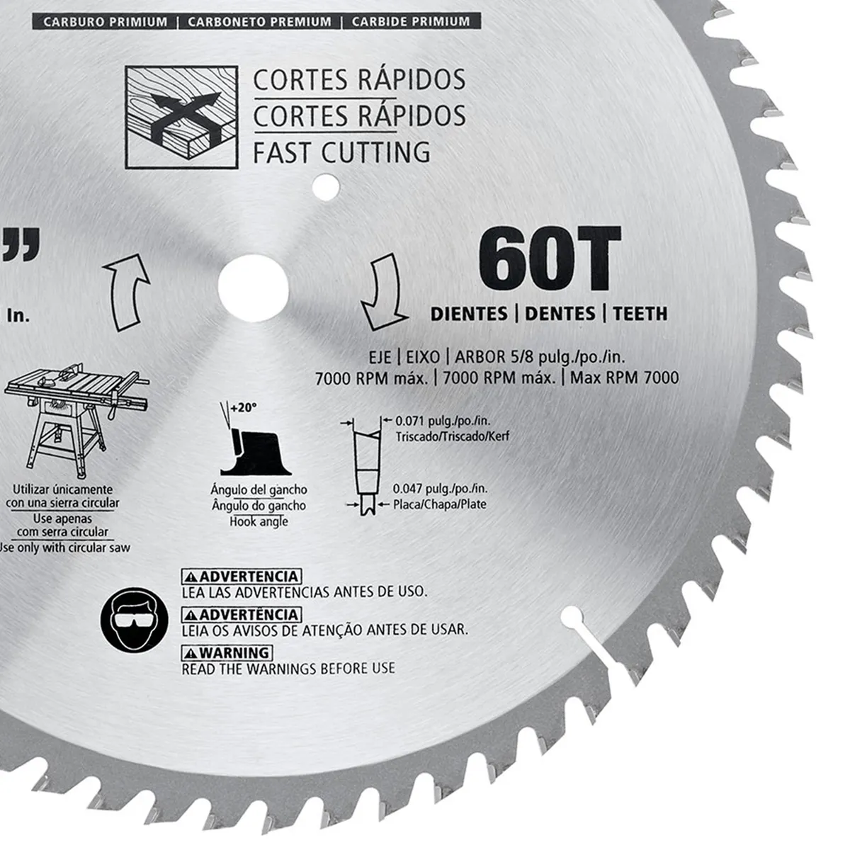 STANLEY - Disco Sierra 10" 60 dientes 5/8" Stanley STA7770