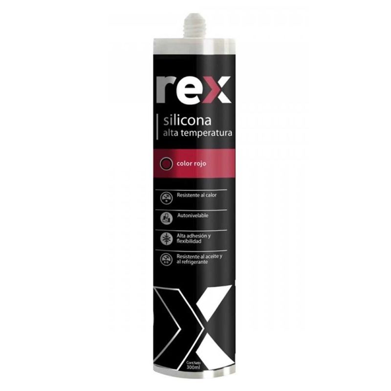 GENERICO - Silicona Alta temperatura roja Rex 300 ml