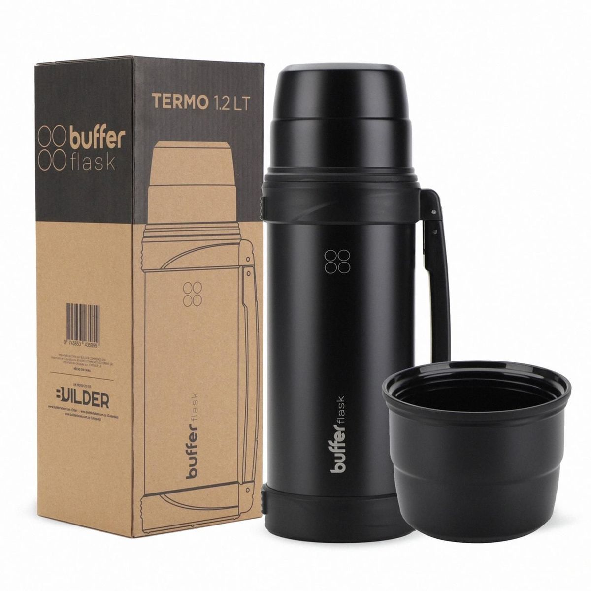 BUFFER FLASK - Termo Agua Bebidas Buffer 12 Lt Acero Inoxidable Frio Calor