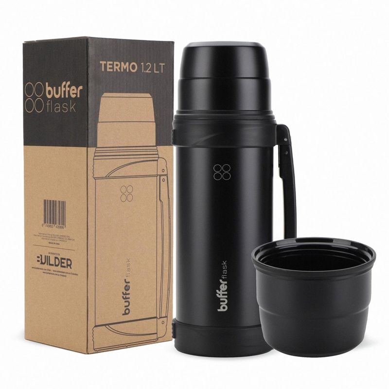 BUFFER FLASK - Termo Agua Bebidas Buffer 1,2 Lt Acero Inoxidable Frio Calor