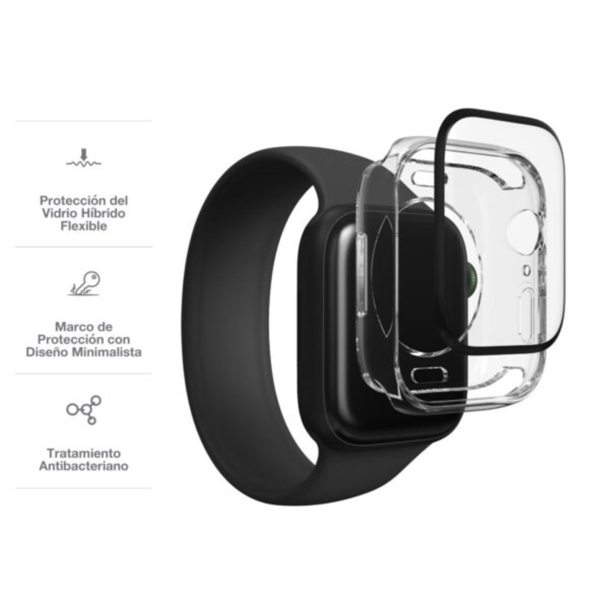 ZAGG - Lamina Glass Fusion Plus para Apple Watch 41MM Transparente