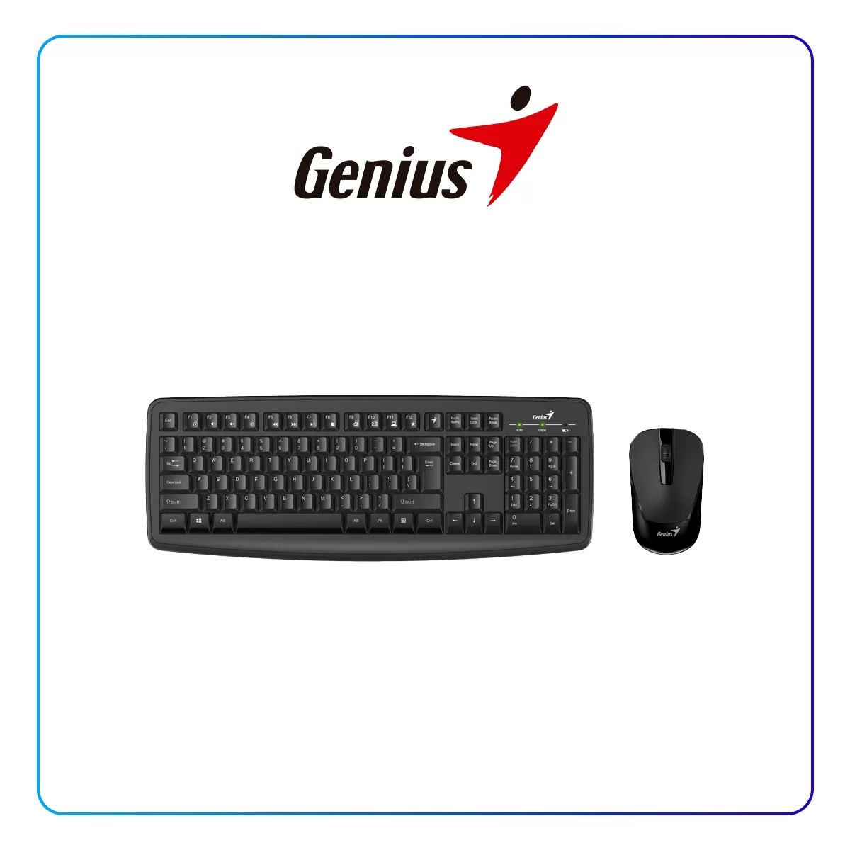 GENIUS - Kit Teclado y Mouse Genius KM-8100 Wireless USB 2.0 Negro GENIUS