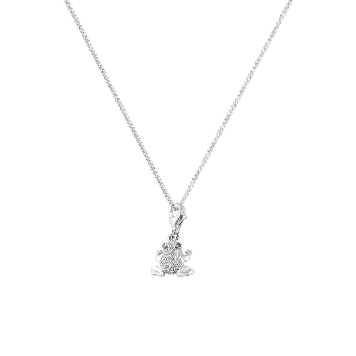JB JOYAS BARON - Colgante de Plata Esterlina 925 Rana Circonita