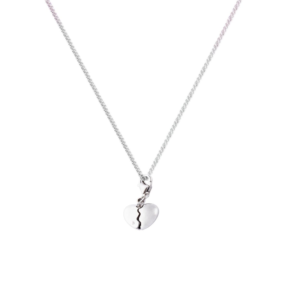 JB JOYAS BARON - Colgante de Plata Esterlina 925 Corazon Abierto