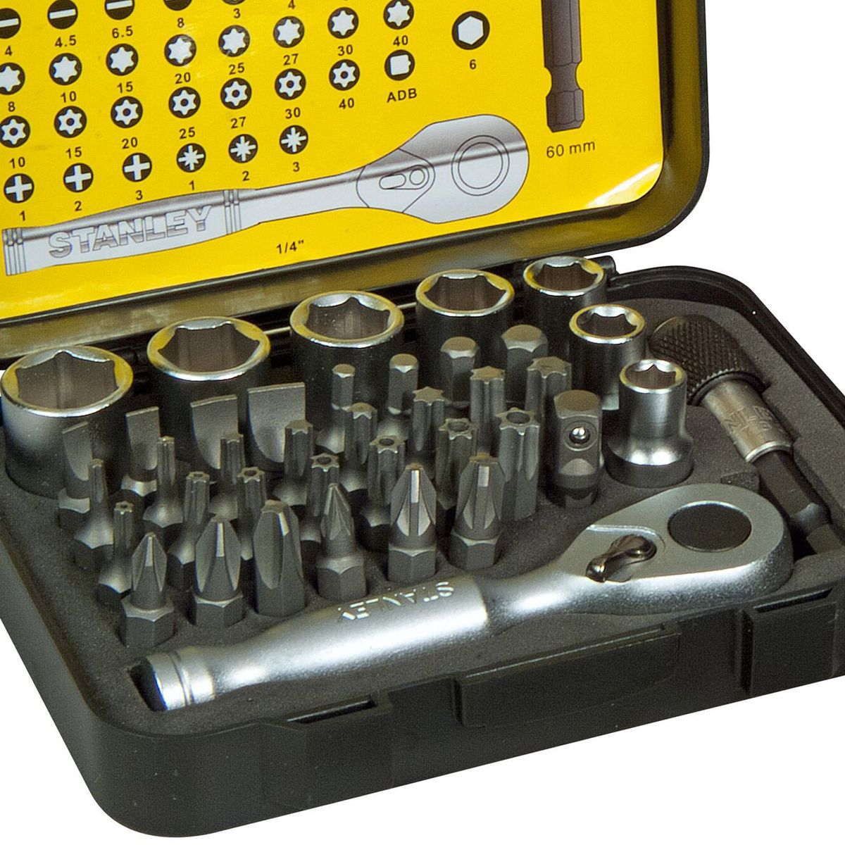 STANLEY - Set 39 piezas. Puntas y  Llaves. STANLEY 1-13-906