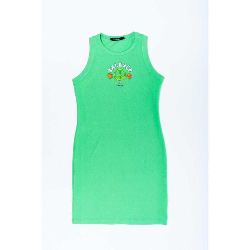 CACAO - Vestido Asti Entallado C/Print Verde Cacao