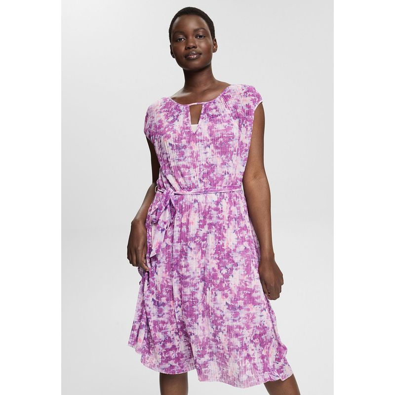 ESPRIT - Vestido Estampado De Malla Plisada Esprit ESPRIT