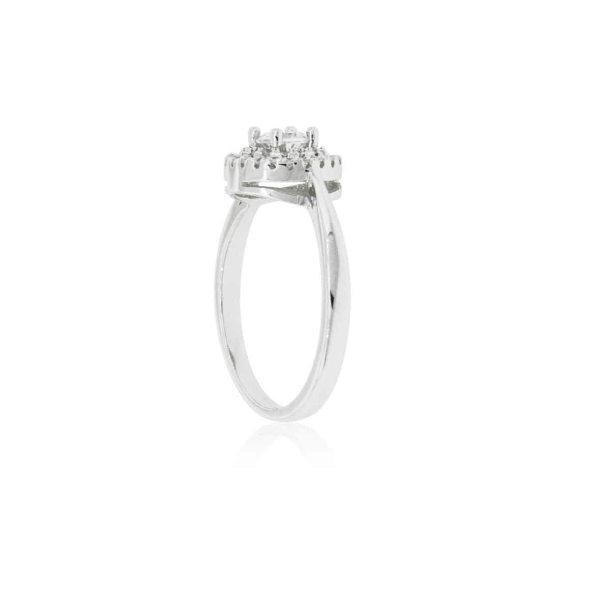 JB JOYAS BARON - Anillo de Plata Esterlina 925 Doble Riel Circon