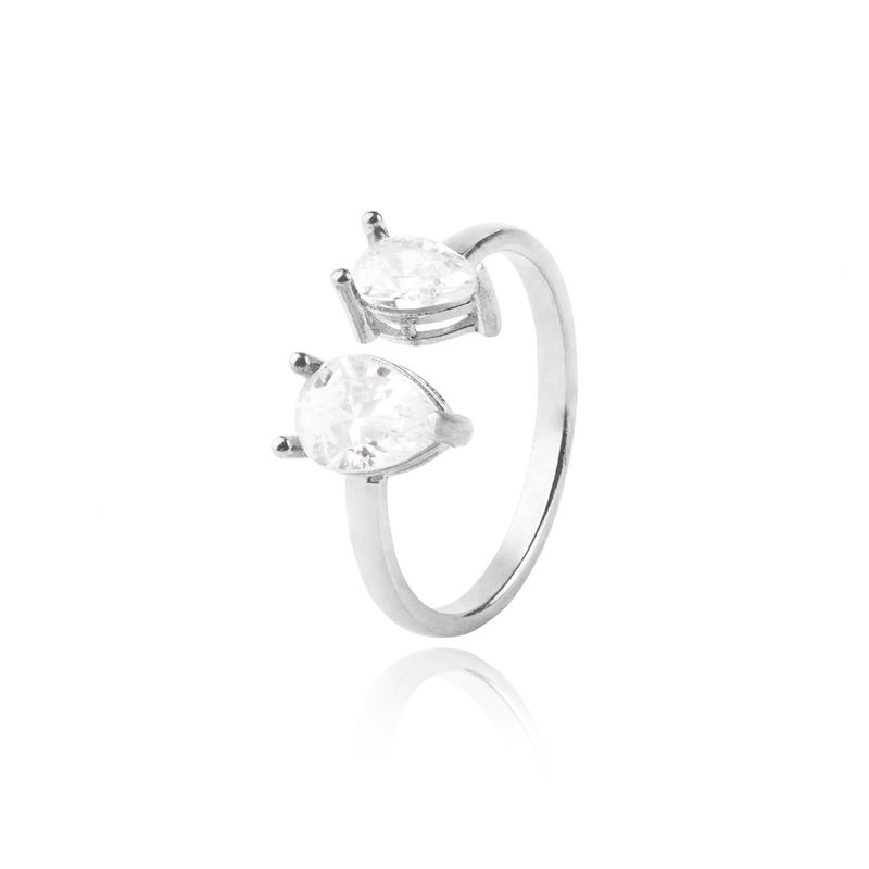 JB JOYAS BARON - Anillo de Plata Esterlina 925 Doble Gota