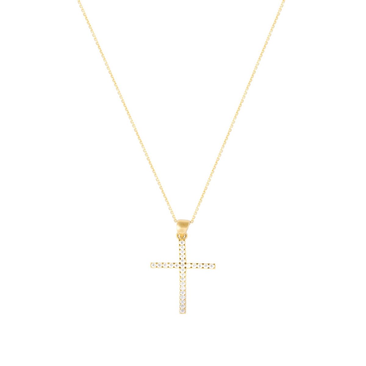 JB JOYAS BARON - Colgante de Oro 18kt Cruz Circonita