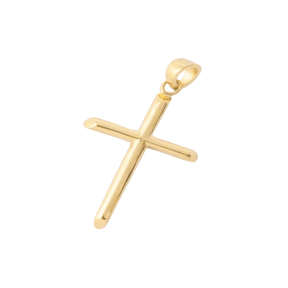 JB JOYAS BARON - Colgante de Oro 18kt Cruz Tubular