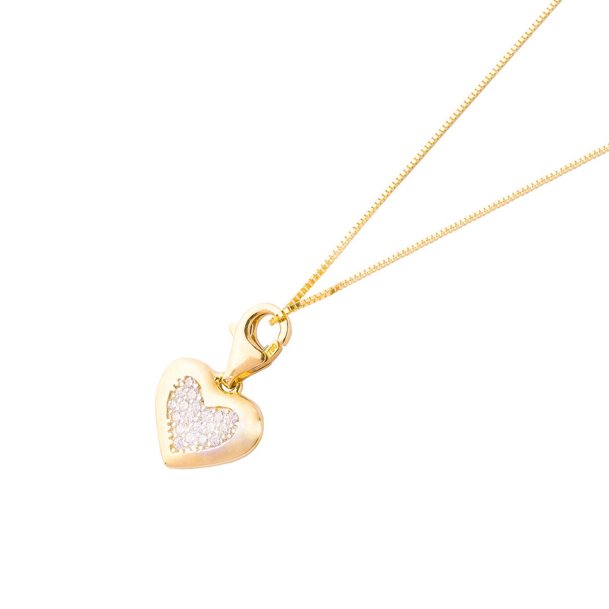 JB JOYAS BARON - Pendiente de Oro 18kt Corazon Circon